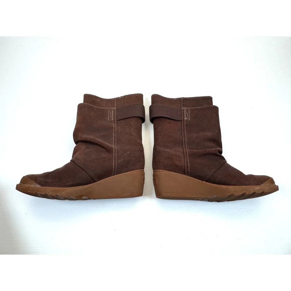 Sorel Toronto Mid Wedge Boots Women 7‎ NWOB Suede Pull on Waterproof Adjustable